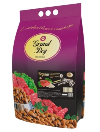 Grand Dog - Regular корм на основе рубца для взрослых собак средних и крупных пород 10 кг